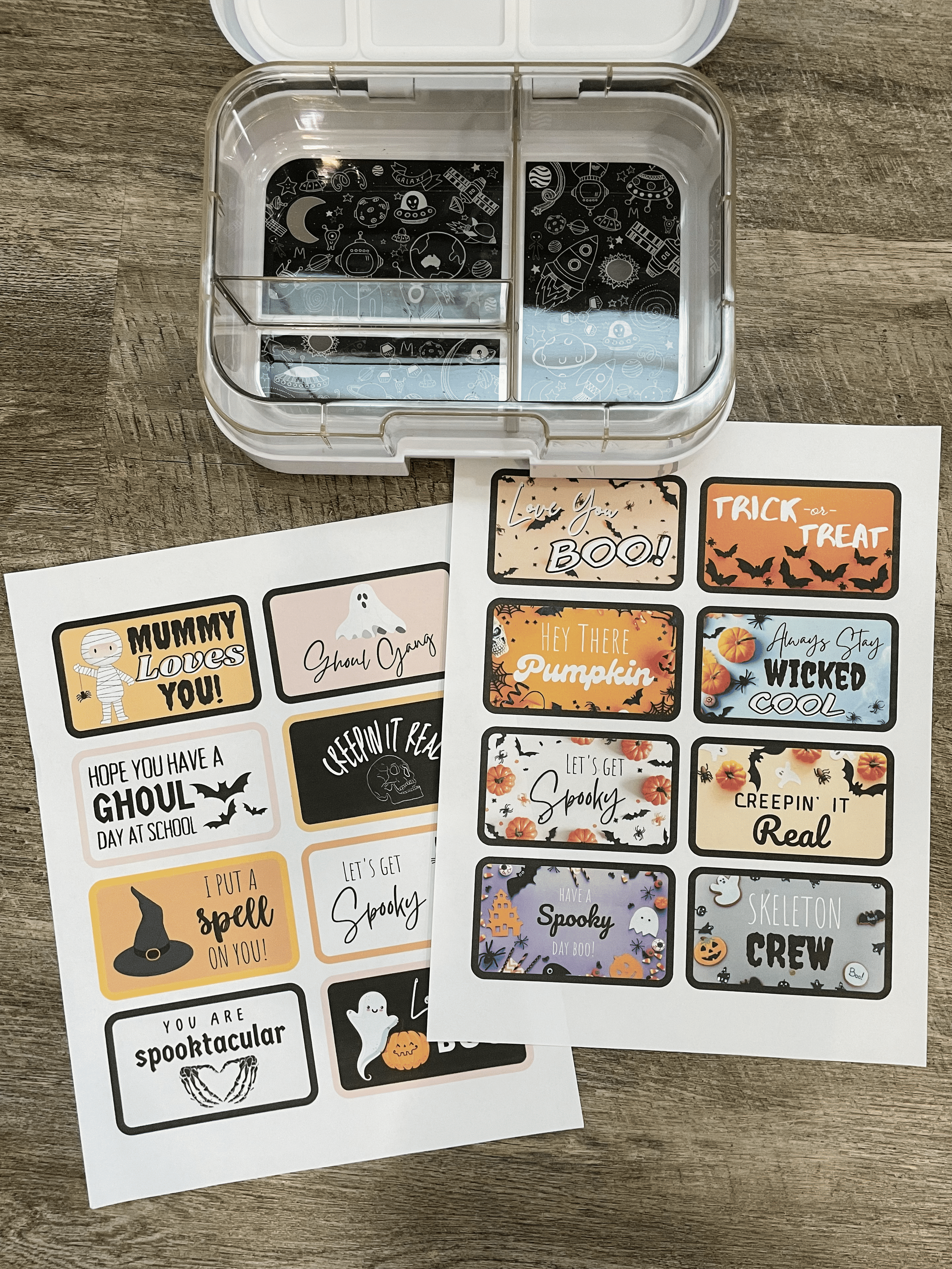 printable halloween lunch box notes for kids