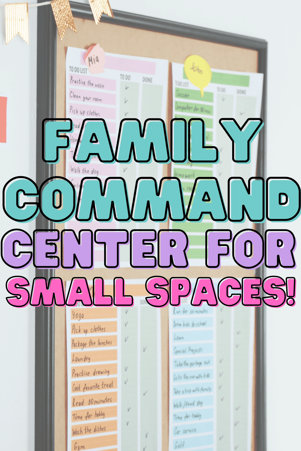 small space family command center