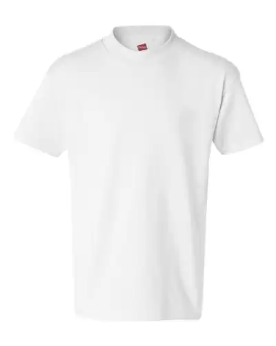 Hanes Authentic TAGLESS Boys' Cotton T-Shirt_White_S