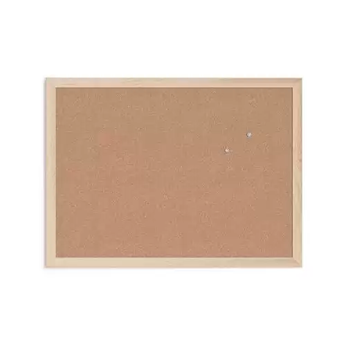 U Brands Cork Bulletin Board, 17'' x 23'' Inches, Birch Wood Frame