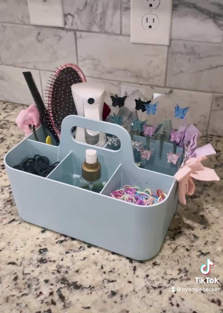 back to school organization - hair caddy