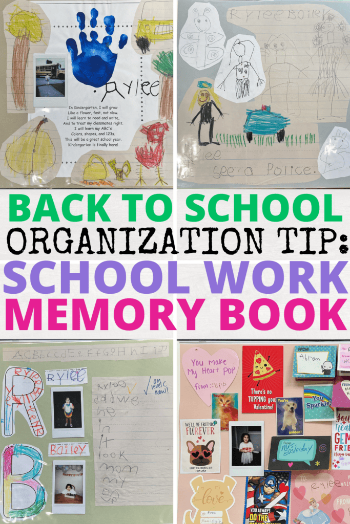 back to school organization tip school work memory book