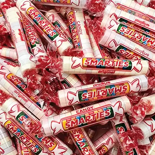 Smarties Hard Candy Rolls, Original Flavor - Bulk Pack 2 Pounds (About 120 Count) - Individually Wrapped