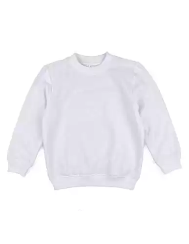 Leveret Kids & Toddler Boys Girls Long Sleeve Sweatshirt White (Size 8 Years)