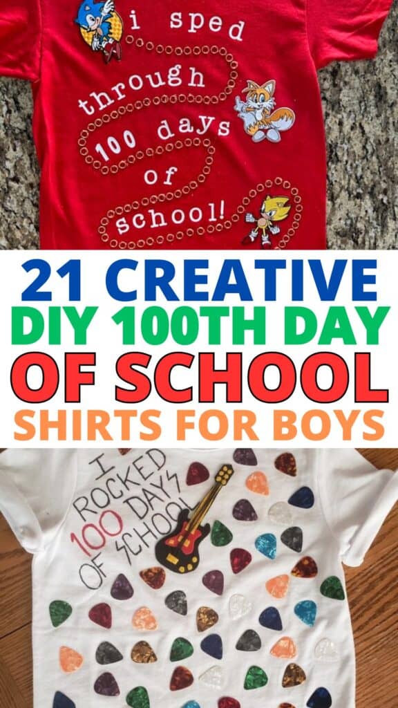 diy 100th day of school shirts for boys